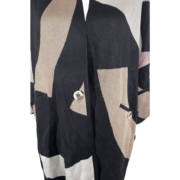 MarlaWynne Kimono Cardigan Sweater Long Button Front Pocket Side Slit Size XS - Picture 5 of 9
